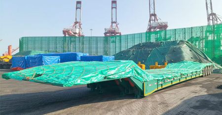 5 Axle Detachable Gooseneck Lowboy Trailer is ready to Trinidad and Tobago