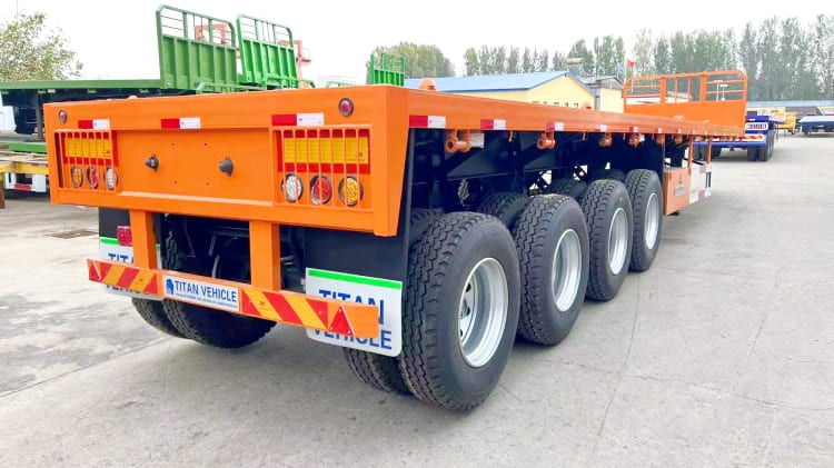 4 Axle 40 Feet Flat Bed Trailers for Sale Near Me in Trinidad and Tobago