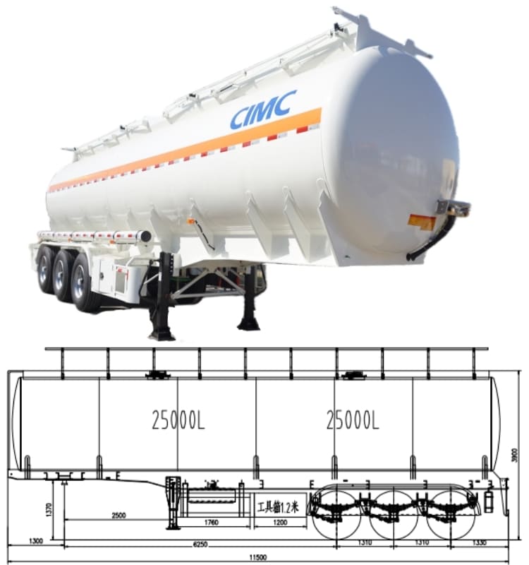 CIMC China Fuel Tanker Trailer 