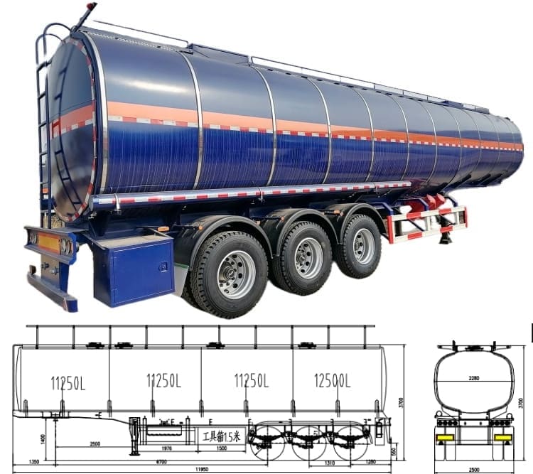 45000 Liter Oil Tanker Trailer