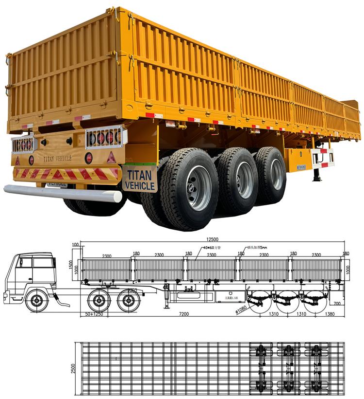 60 Ton Trailer with Drop Sides for Sale in Trinidad and Tobago Point Lisas