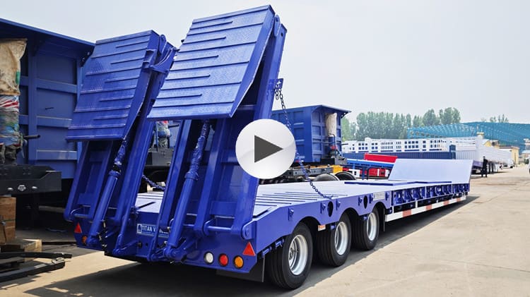 3 Axle 80T Low Loader Truck Trailer in Trinidad and Tobago