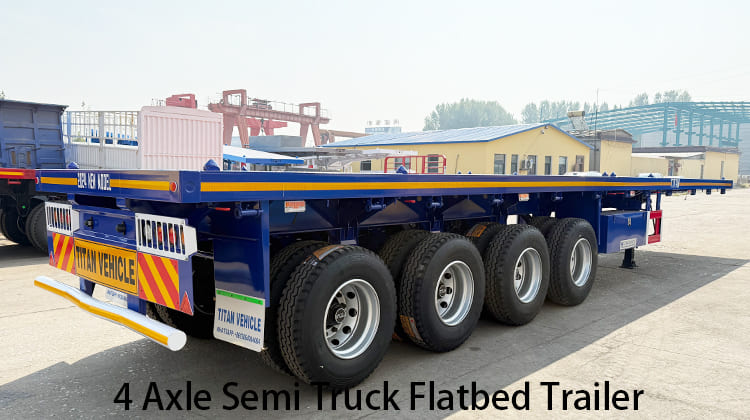 4 Axle Semi Truck Flatbed Trailer for Sale in Trinidad and Tobago, Galeota Point